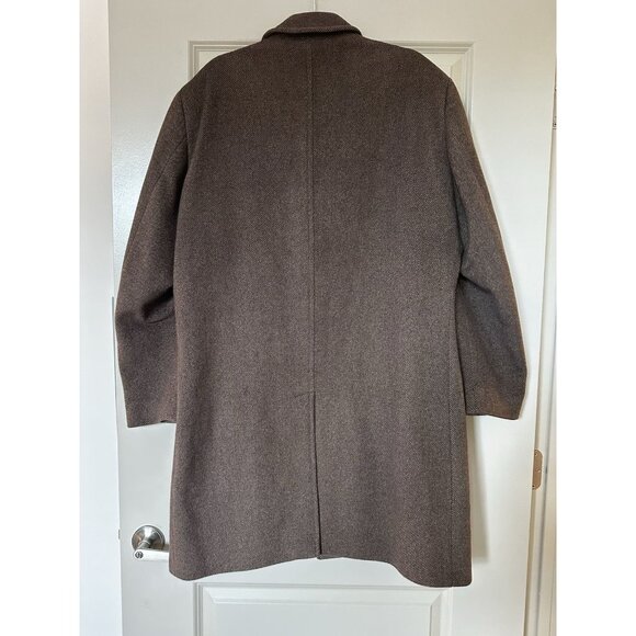 Lauren Ralph Lauren Wool Cashmere Brown Overcoat Peacoat Men's Size 42R - Picture 2 of 9